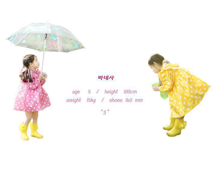 韓國原單enbihouse女童波點雨衣雨披尼龍防水帶手袋一件代發批發・進口・工廠・代買・代購