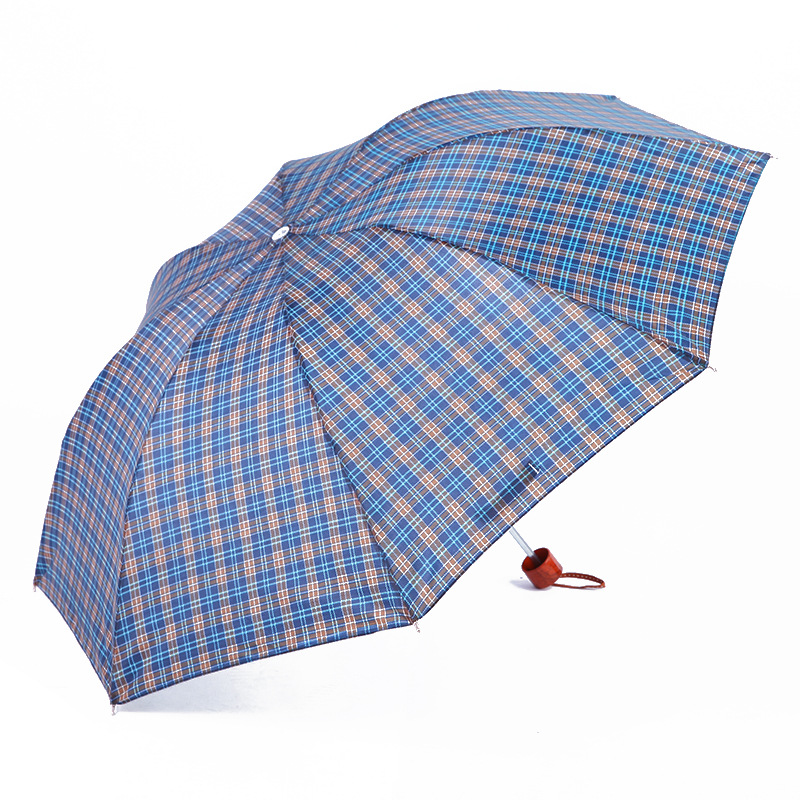 特價批發三折雨傘8K倒桿格子傘 男女英倫折疊傘 創意禮品商務傘批發・進口・工廠・代買・代購