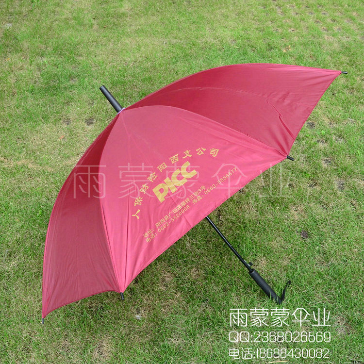 23寸8K黑色塑膠直柄雨傘 高質量長柄直桿廣告雨傘 禮品廣告雨傘工廠,批發,進口,代購