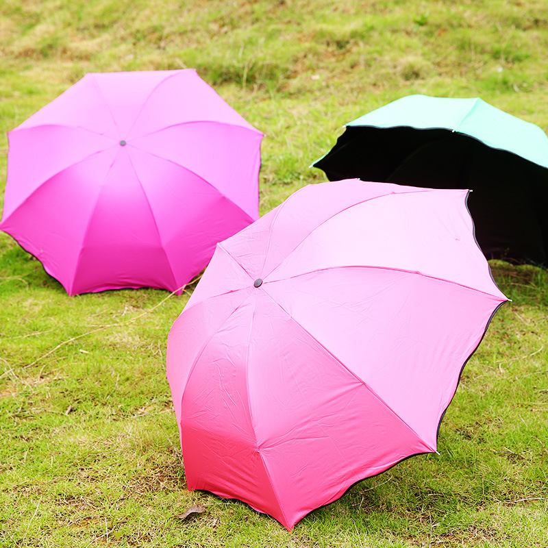 yi日韓國創意雨傘黑膠防曬防紫外線太陽傘遇水開花公主傘遮陽傘j工廠,批發,進口,代購