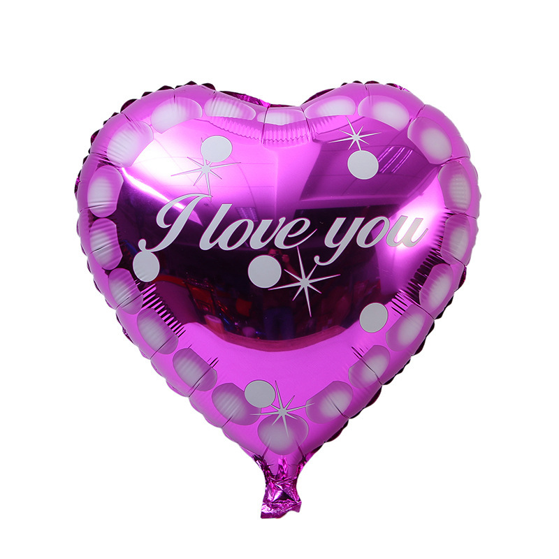 18寸鋁膜氣球 情人節氣婚慶氣球 LOVE心形印花鋁膜氣球 結婚裝飾批發・進口・工廠・代買・代購