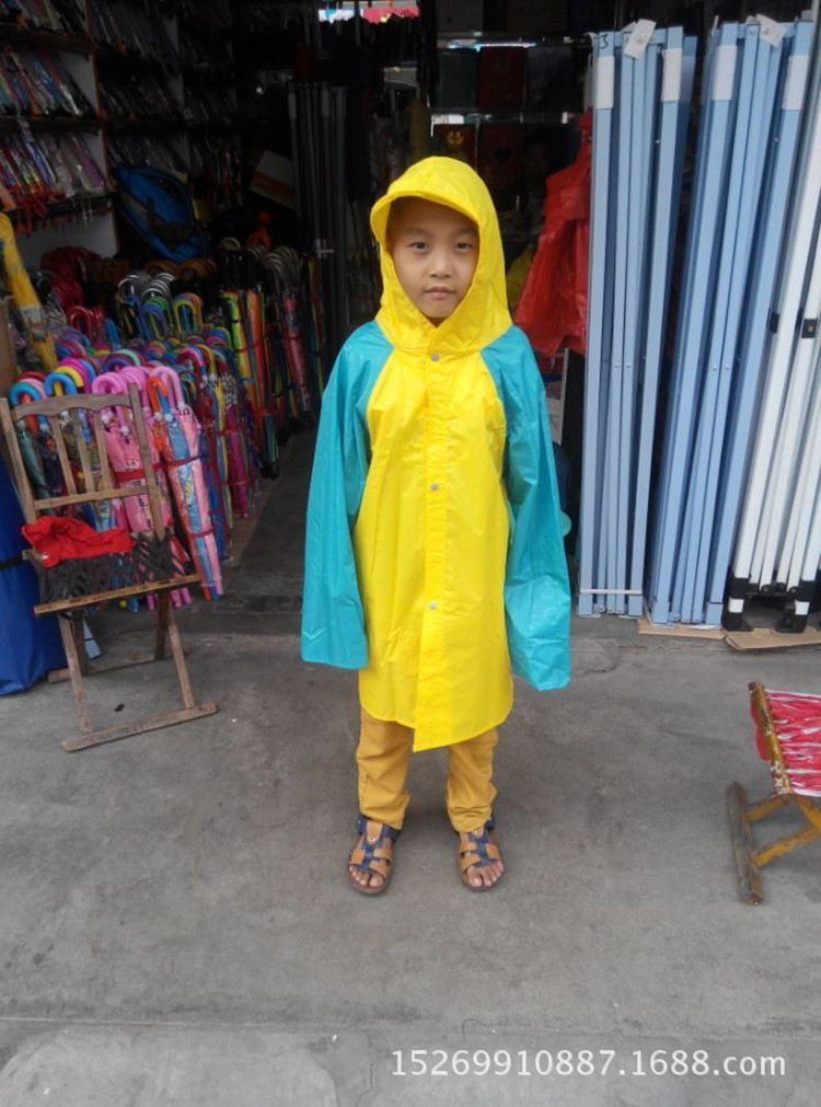 兒童背包雨衣雨披真絲不沾水雨衣文字logo印刷批發・進口・工廠・代買・代購
