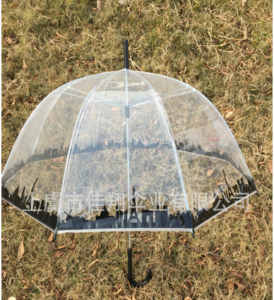 廠傢供應雨傘阿波羅公主傘自開 加厚透明雨傘 埃菲爾鐵塔風景傘批發・進口・工廠・代買・代購