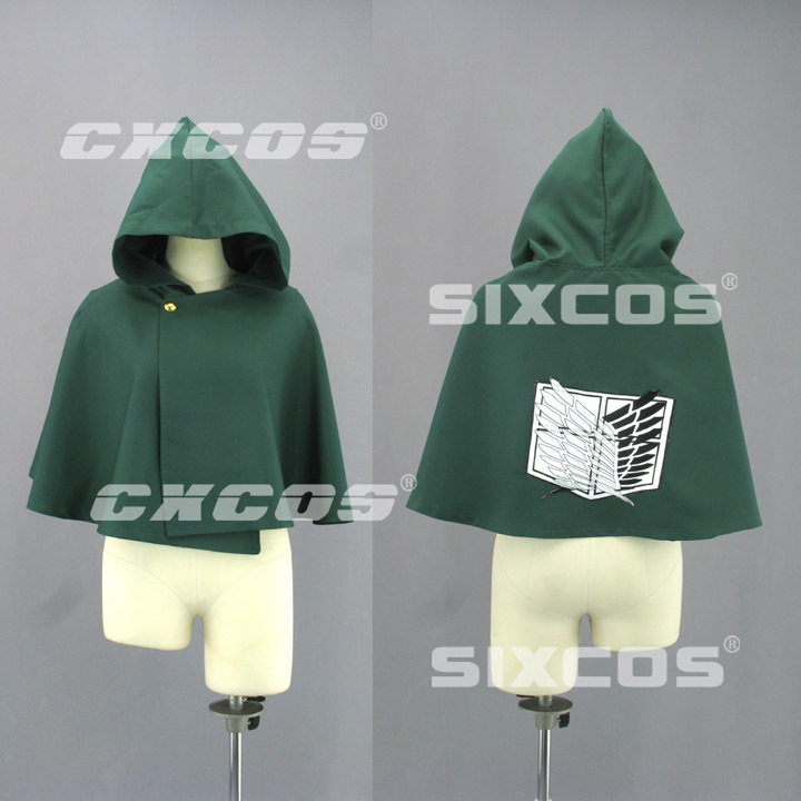 AL1095 『SIXCOS』進擊的巨人-調查軍團 綠色鬥篷COSPLAY服裝定做工廠,批發,進口,代購