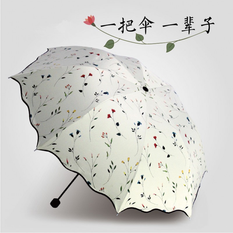 妃格萊兒同款折疊太陽傘防曬防紫外線晴雨傘三折黑膠遮陽傘廣告傘批發・進口・工廠・代買・代購