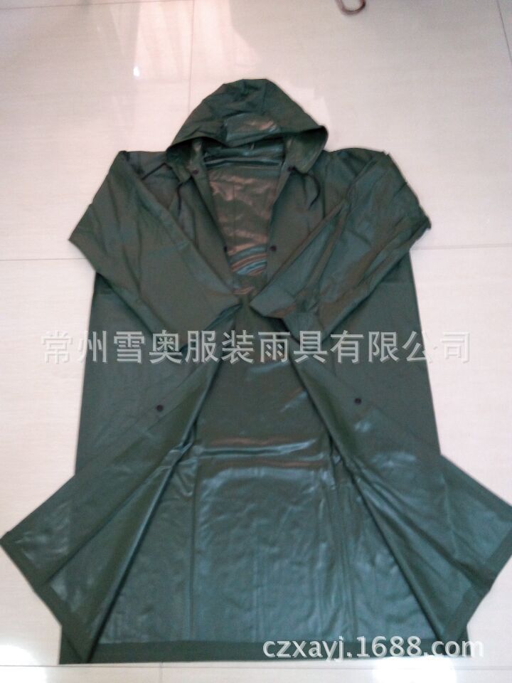 成人雨衣，常州雪奧服裝雨具高彈軍綠長雨衣，價格適中歡迎訂購工廠,批發,進口,代購