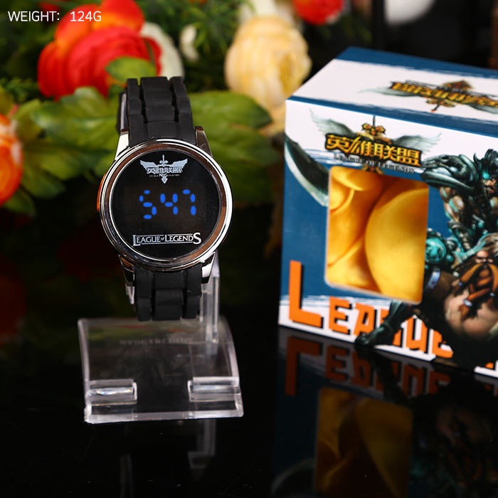 動漫周邊 英雄聯盟 海賊王 多款 矽膠表帶 LED 觸屏 電子 手錶工廠,批發,進口,代購