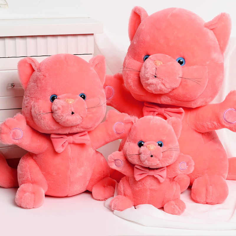 創意新款泰迪熊玩偶粉紅貓毛絨玩具公仔大黃鴨創意手辦情人節禮物工廠,批發,進口,代購