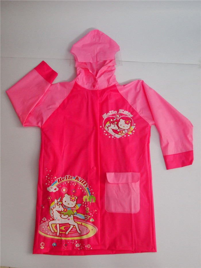 pvc書包位雨衣 供應KT書包位兒童雨衣 兒童雨衣樣板批發・進口・工廠・代買・代購