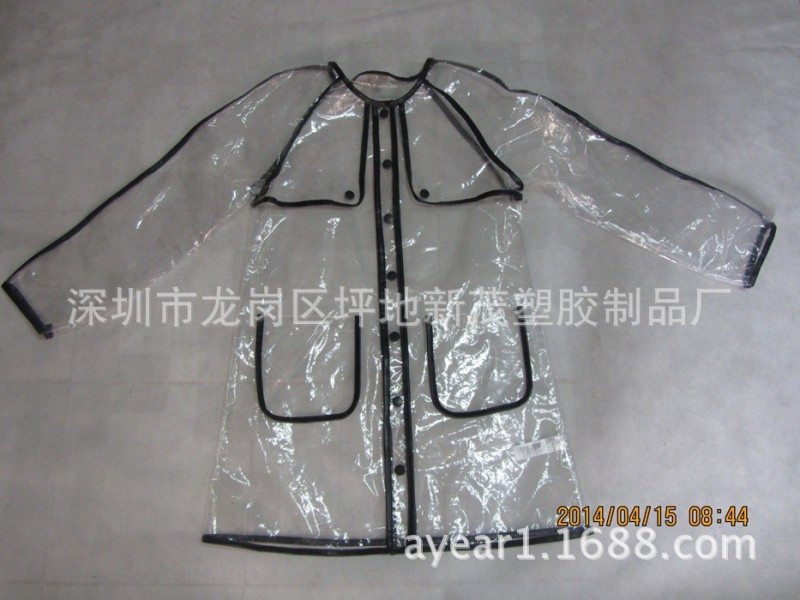廠傢直銷 透明包邊eva長款雨衣 成人時尚EVA雨衣 透明EVA環保雨衣工廠,批發,進口,代購