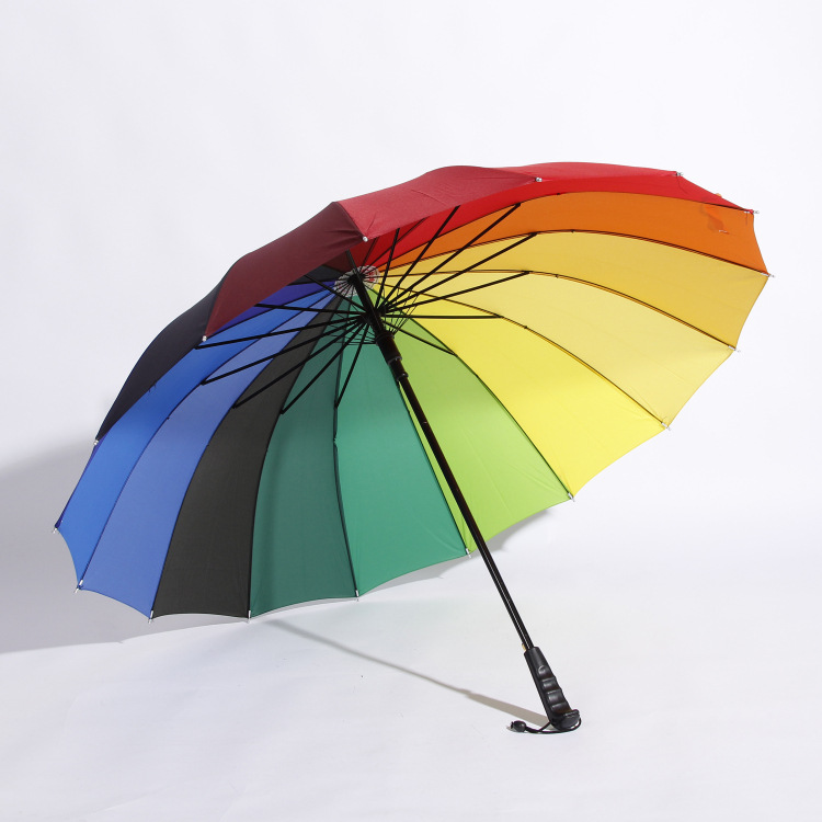 廠傢直銷 55CM 促銷 禮品 彩虹傘直桿廣告傘工廠,批發,進口,代購