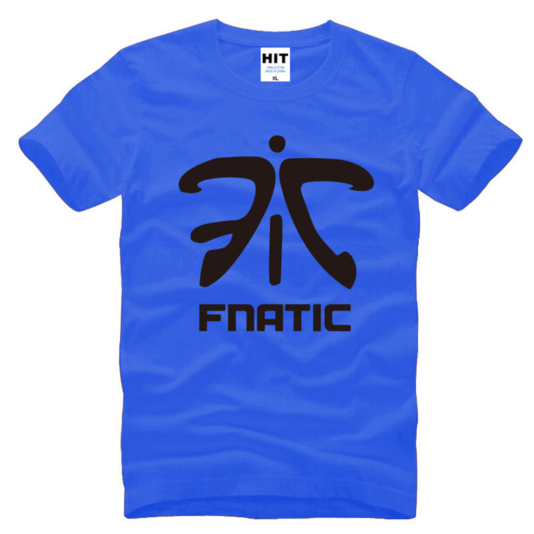 2016外貿男式短袖T恤 英雄聯盟 遊戲 LOL Fnatic Team LOGO 隊服工廠,批發,進口,代購