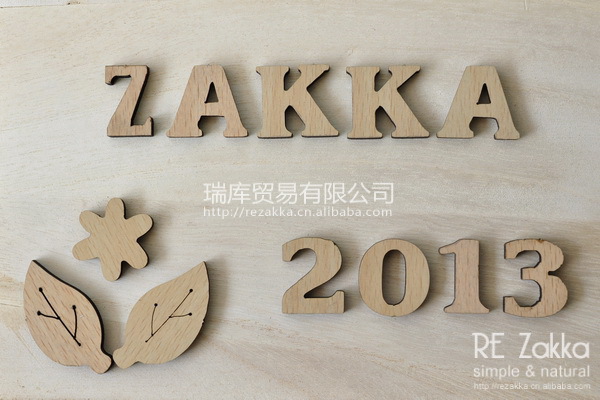 Re Zakka 雜貨 原木質切粒字母數字符號 DIY掛板掛牌門牌裝飾批發・進口・工廠・代買・代購