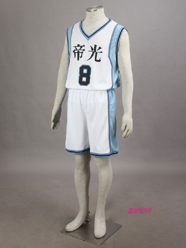 優質cosplay服黑子的籃球-黃瀨涼太裝2代帝光中學籃球服-白色8號工廠,批發,進口,代購