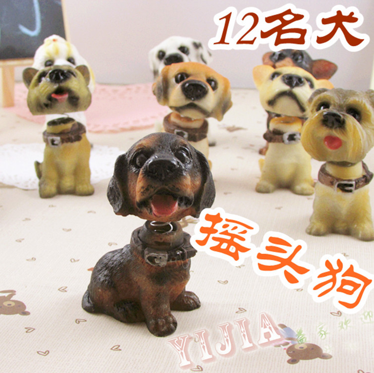 zakka雜貨 樹脂工藝創意禮品 動物車內飾擺件 12名犬仿真搖頭狗批發・進口・工廠・代買・代購