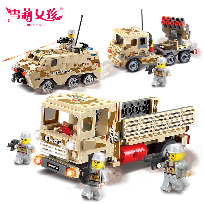 兒童益智拼裝積木 小顆粒男孩創意玩具 坦克導彈模型積木84025批發・進口・工廠・代買・代購