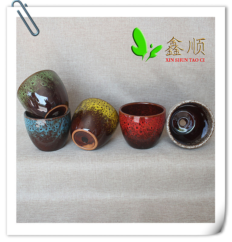 （中號）創意手工簡約多彩色釉窯變花盆 ZAKKA陶瓷花盆批發工廠,批發,進口,代購