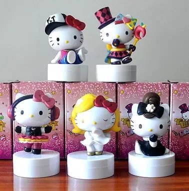動漫手辦公仔批發 5款helloKT貓凱蒂 盒裝手辦模型 Hello kitty工廠,批發,進口,代購