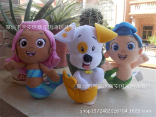 正版尾單精品Bubble Guppies泡泡孔雀魚公仔Molly Deema毛絨玩偶工廠,批發,進口,代購
