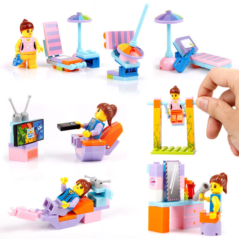 兒童拼裝塑料積木玩具 熱賣女孩子積木組裝拼插益智玩具批發・進口・工廠・代買・代購
