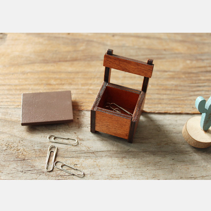 zakka雜貨批發 斯普維加-童年木製椅子（帶回形針） 收納盒37g工廠,批發,進口,代購