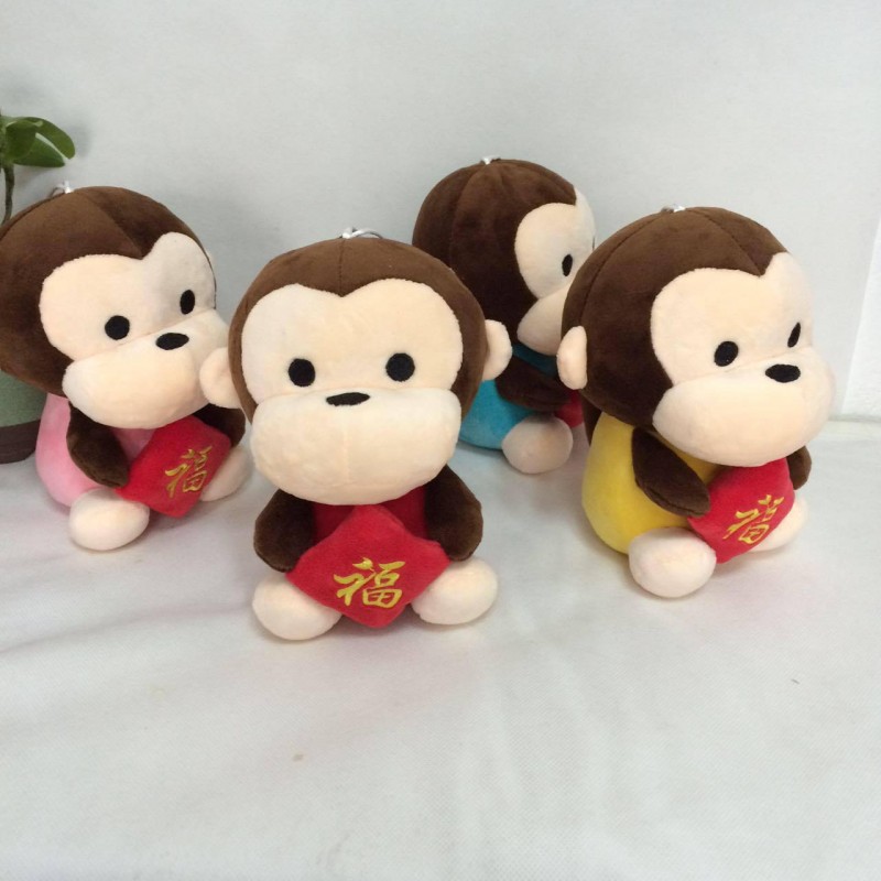 新品生肖猴年吉祥物抓機娃娃猴子抱福猴子毛絨玩具批發・進口・工廠・代買・代購