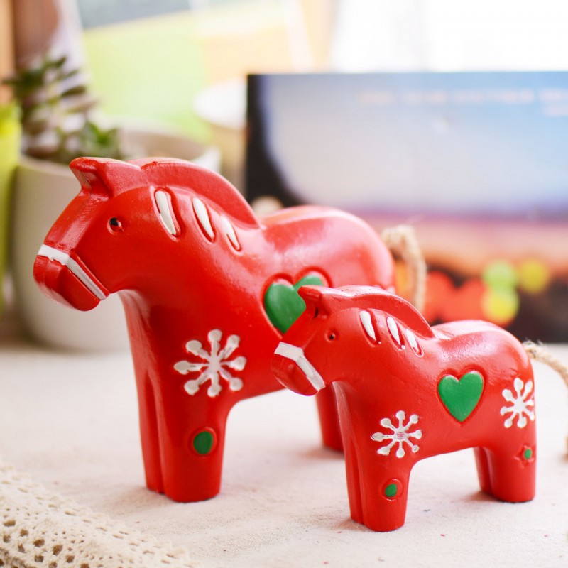 zakka 木製小馬 裝飾擺件 大小一套 節日禮物 可愛小馬擺件 CN59工廠,批發,進口,代購