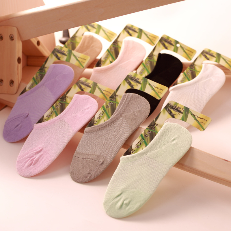 夏季襪子批發 廠傢 竹纖維女士船襪 韓國 超薄 網眼淺口隱形襪子工廠,批發,進口,代購