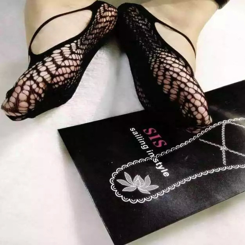 SIS春夏款水晶蕾絲交叉鏤空船襪性感防滑淺口隱形短襪純色女短襪工廠,批發,進口,代購