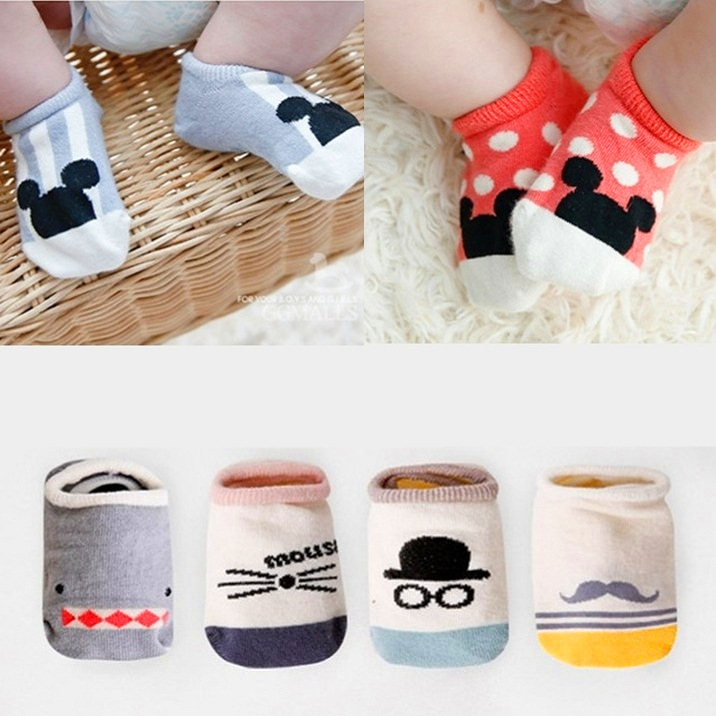 2016新款 韓國全棉卡通男女兒童船襪 嬰兒寶寶矽膠防滑隱形地板襪工廠,批發,進口,代購