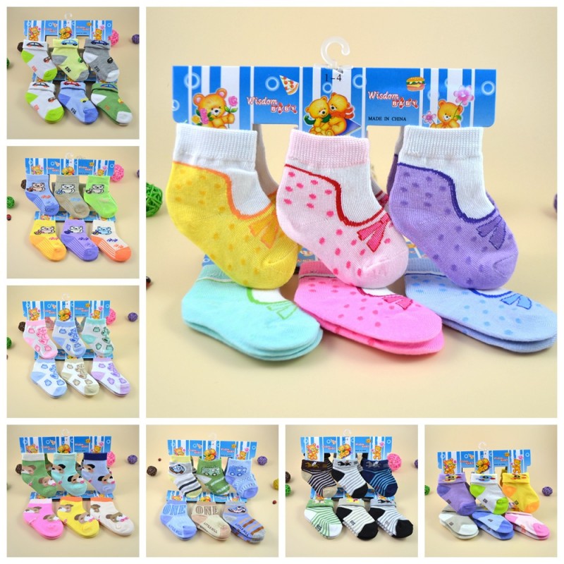 廠傢直銷新款嬰兒襪子新生兒襪3雙裝男女寶寶襪韓國批發WS4021工廠,批發,進口,代購