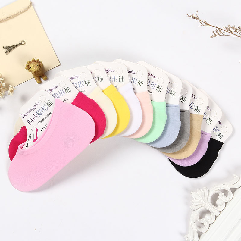 夏季超薄韓國女式 天鵝絨隱形船襪 女矽膠防滑女士兒童親子魔術襪工廠,批發,進口,代購