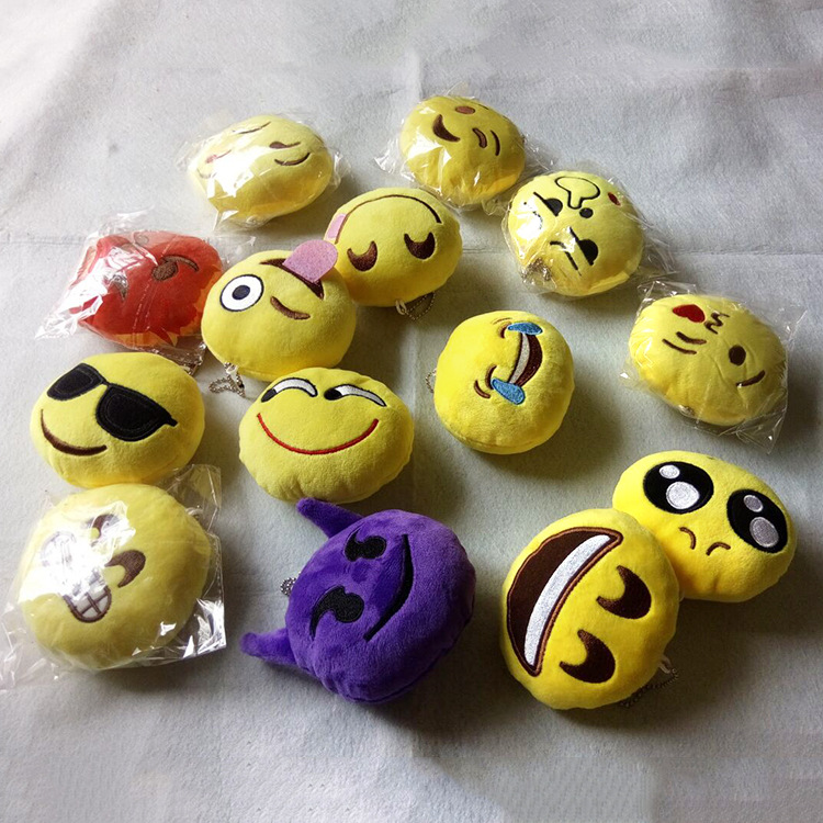 爆款毛絨公仔qq表情掛飾 emoji 毛絨玩具小掛件公仔廠傢直銷工廠,批發,進口,代購