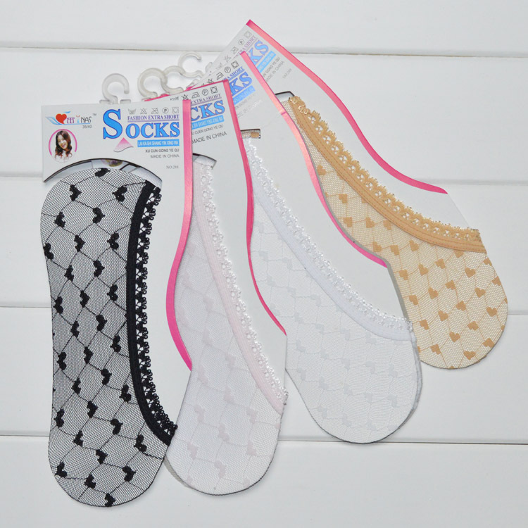 夏季韓國蕾絲花邊短款隱形淺口船襪 糖果色網眼單獨包裝襪子批發工廠,批發,進口,代購