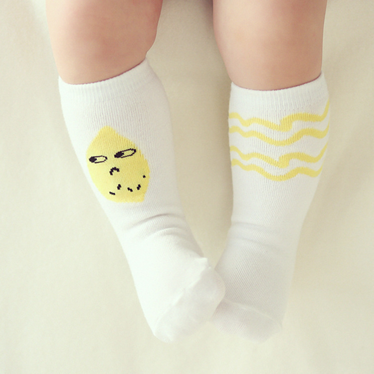 新款可愛寶寶純棉襪子兒童襪子 男童女童三色水果圖案中筒襪子工廠,批發,進口,代購