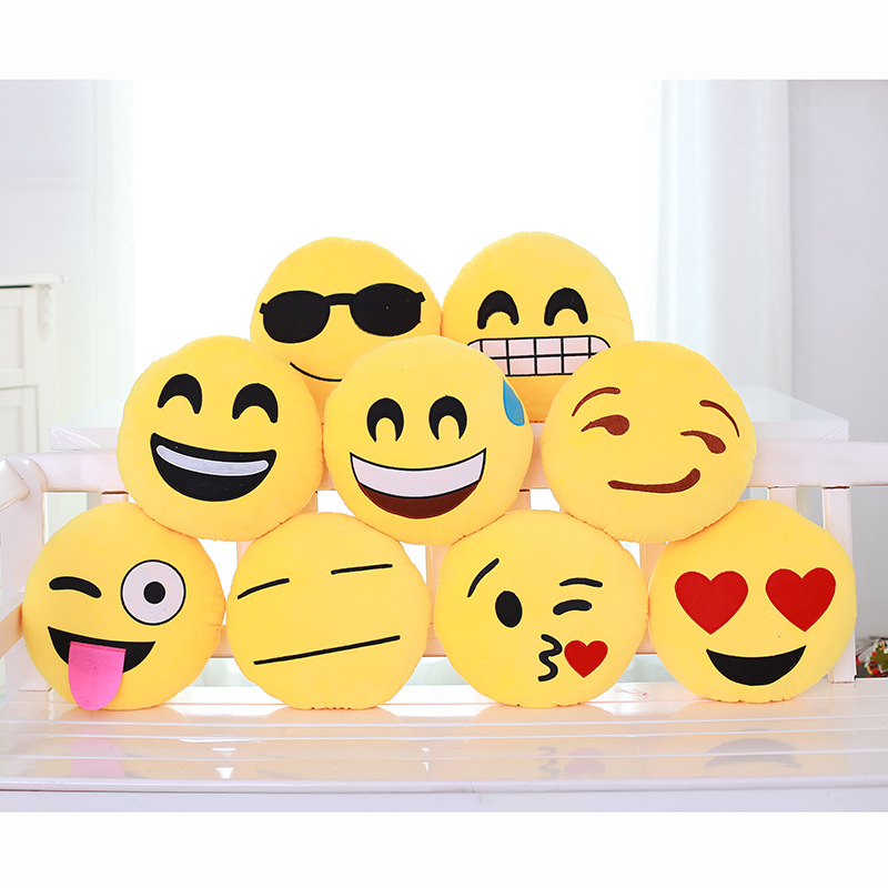 趣味QQ表情卡通靠枕萌公仔抱枕韓國emoji軟綿綿 超萌男女生日禮物批發・進口・工廠・代買・代購