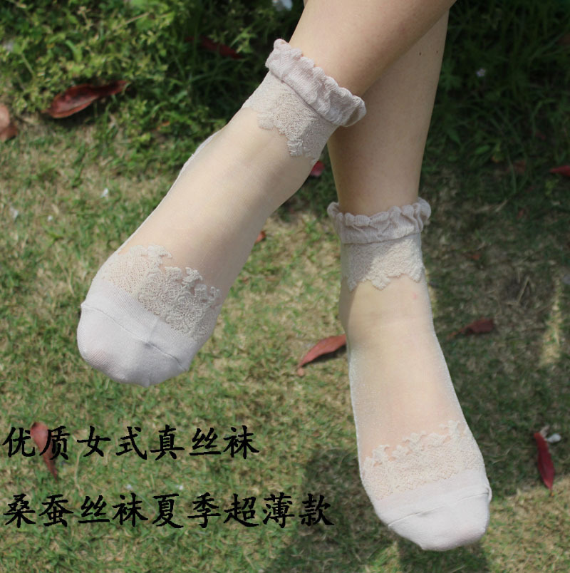 日本原單優質夏季純棉女式絲襪子蠶絲襪玻璃絲水晶襪子對對襪批發・進口・工廠・代買・代購
