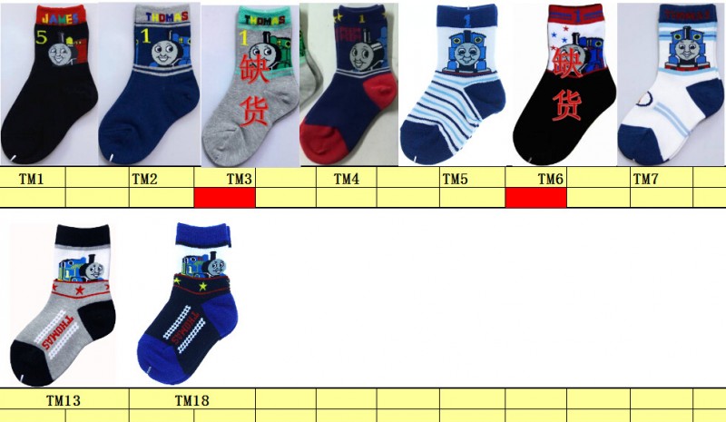 日本原單兒童襪子 直板 彎板 全棉純棉 托馬斯麥昆 迪士尼 批發批發・進口・工廠・代買・代購