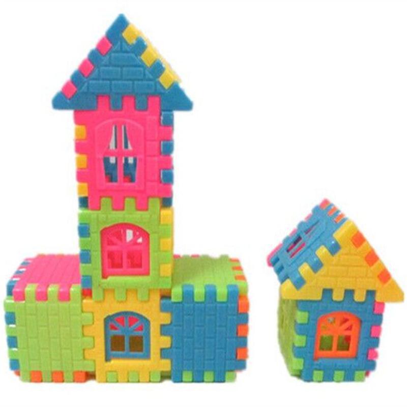 1034新款益智趣味立體拼裝房子積木玩具 44塊可開窗積木房子玩具批發・進口・工廠・代買・代購