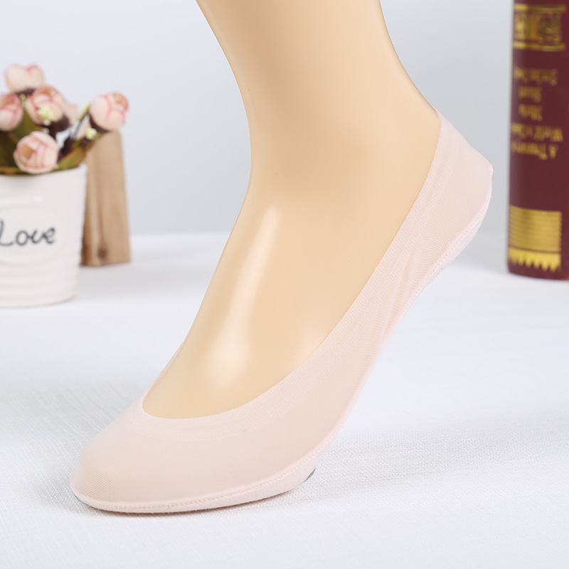 廠傢直銷熱賣韓版一片式新款 羅口全矽膠無痕防滑高檔冰絲隱形襪批發・進口・工廠・代買・代購
