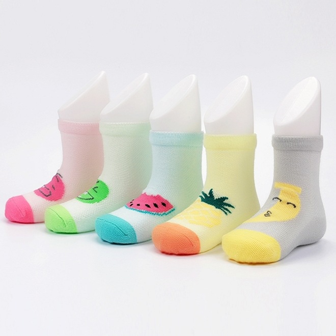 【4雙組網眼襪】韓國新款清爽夏季松口兒童襪嬰幼兒寶寶薄棉襪子批發・進口・工廠・代買・代購