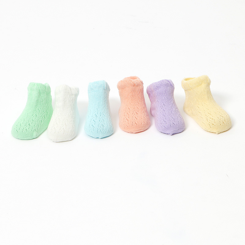 KIDS BASIC新生兒嬰兒襪子夏0-6-18個月純棉松口移圈鏤空寶寶襪子批發・進口・工廠・代買・代購
