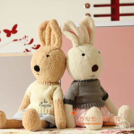 新款正版官網同步短袖毛衣款情侶兔砂糖兔公仔玩偶娃娃兔兔工廠,批發,進口,代購
