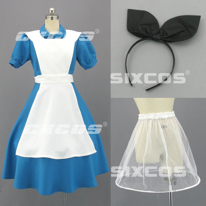 AL0903 愛麗絲夢遊仙境-愛麗絲 女僕裝cosplay訂做 COS服裝定做工廠,批發,進口,代購