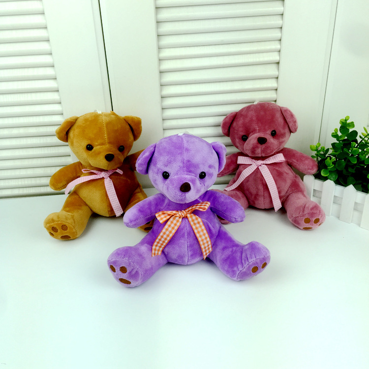 情人節禮物新款泰迪熊 可愛絲帶領結熊毛絨玩具吸盤掛件工廠,批發,進口,代購