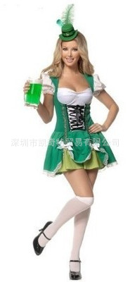 8047# 德國啤酒節服裝 綠色啤酒妹女僕裝 女傭服 Beer Costume工廠,批發,進口,代購