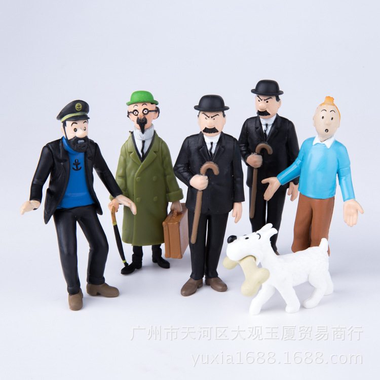 The Adventures of Tintin 丁丁歷險記6款丁丁小雪公仔擺件玩偶工廠,批發,進口,代購