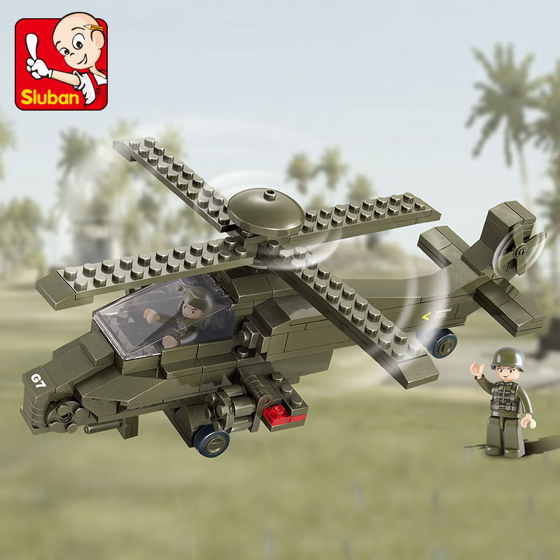 快樂小魯班 兒童拼插積木玩具 陸軍部系列 雌鹿直升機MB0298工廠,批發,進口,代購