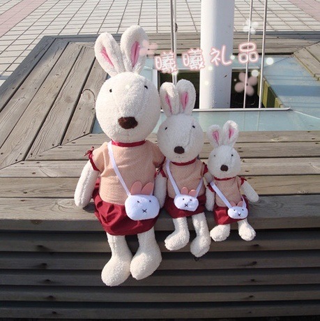 新款 換裝系列砂糖兔 裙裝斜挎包包款 毛絨玩具兔子工廠,批發,進口,代購