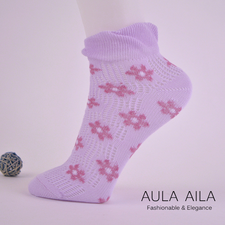 AULA AILA 日系網眼襪 女士移圈襪 鏤空女襪 批發 女式短襪批發・進口・工廠・代買・代購